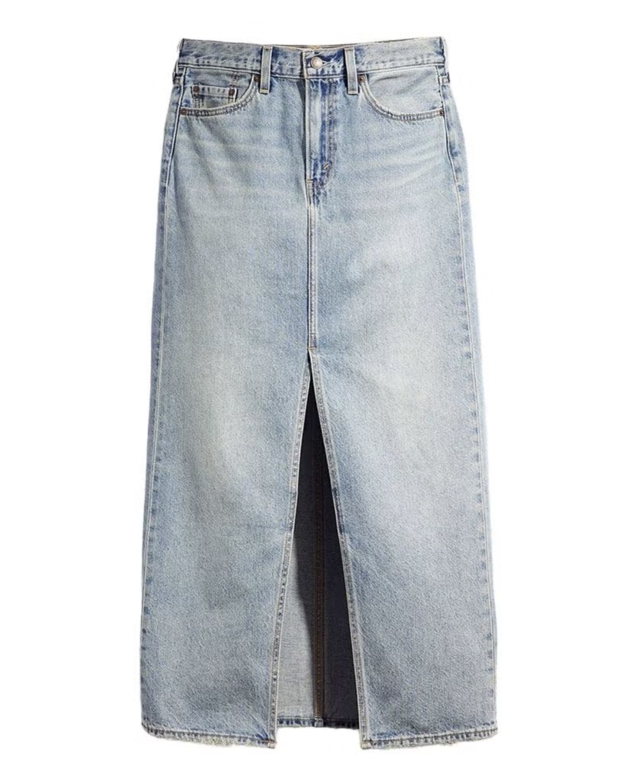 длинные джинсовые юбки 