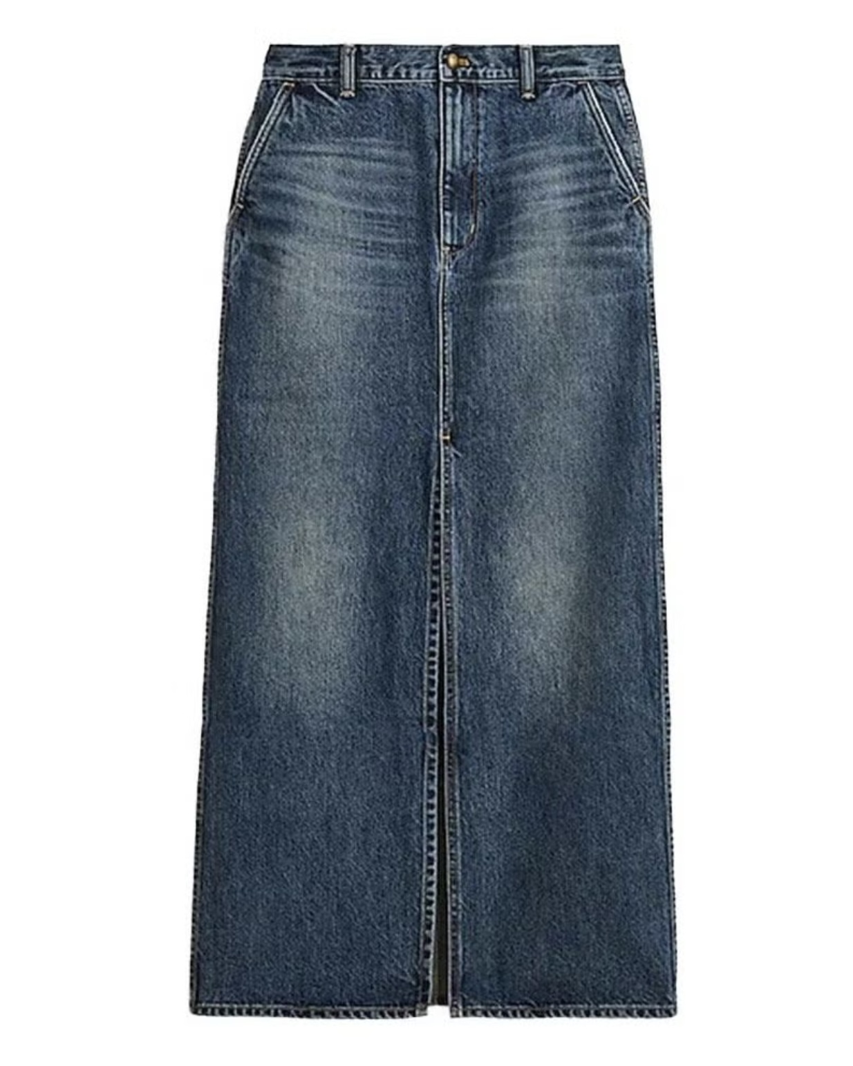 длинные джинсовые юбки 